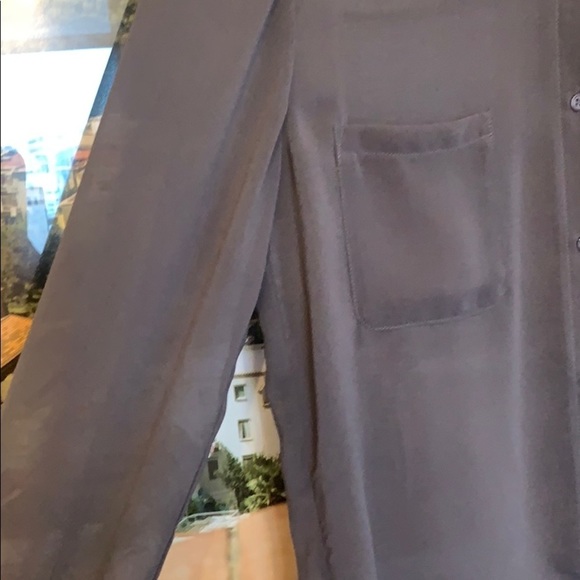 💕HP💕Wyatt Grey sequin collar sheer button down blouse - Picture 12 of 16